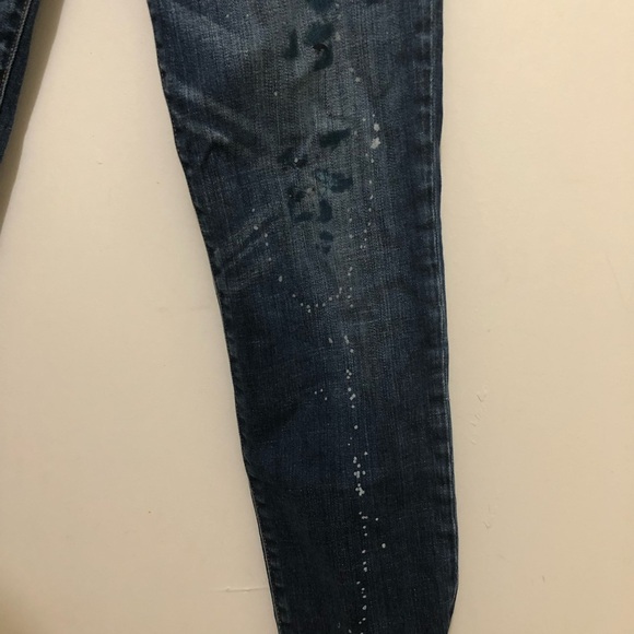 Abercrombie & Fitch Paint Splatter Art Denim Jeans 2R perfect stretch straight - Picture 5 of 9